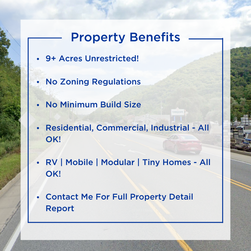 9+ Acres of Unrestricted Land With No Zoning Perc Test Passed