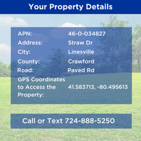 SOLD - No HOA! RV, Mobile, Modular, Flat Buildable Lot - Minutes from Pymatuning Lake!