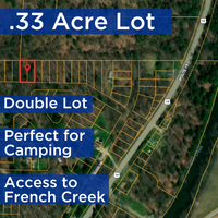 SOLD - .33 Lot - Rare Double Lot Perfect for Camping! Easy Access to French Creek and 20 minutes to Lake Erie!