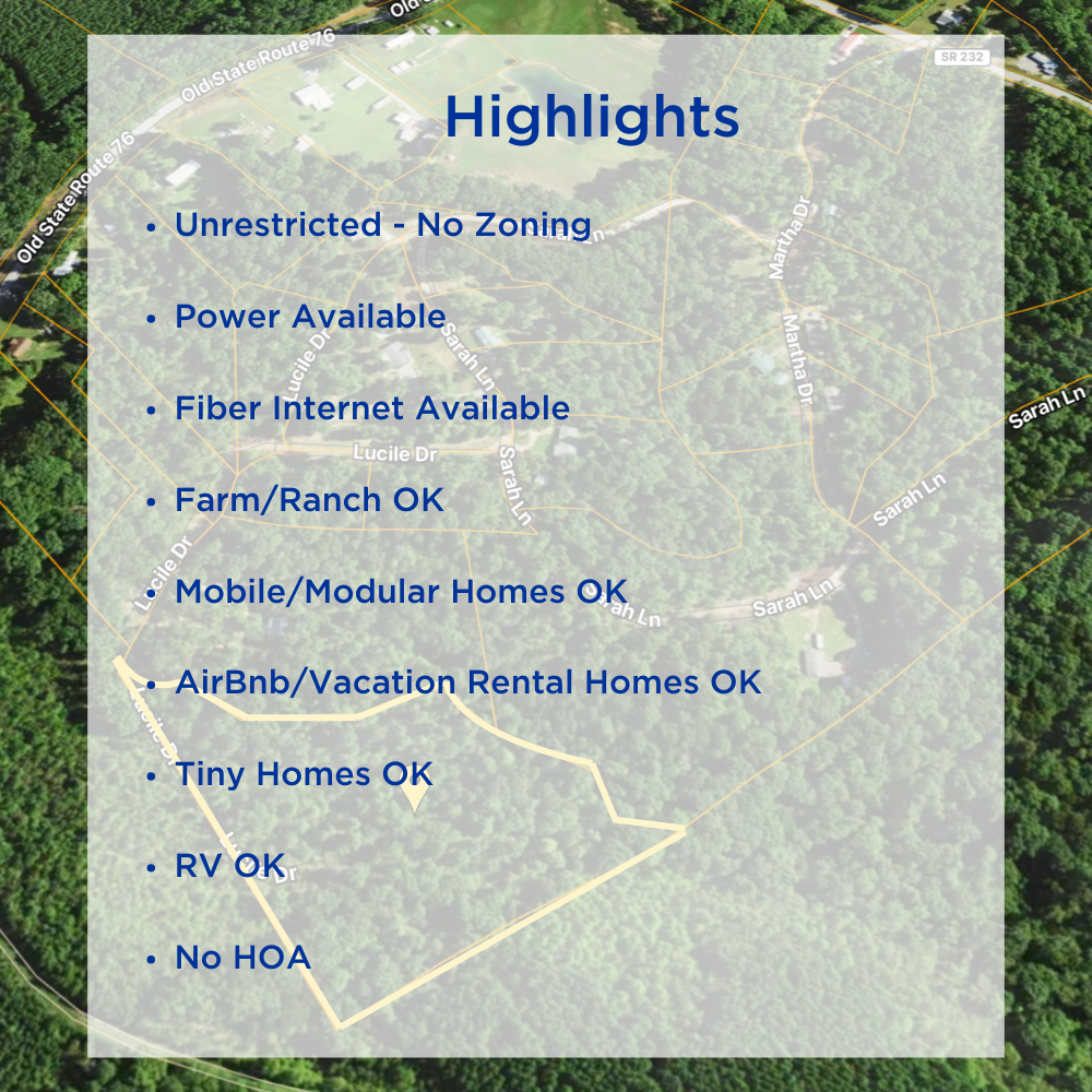 Unrestricted Lot – Power Available - Mobile/Modular/Tiny Homes AirBnb & RV OK!