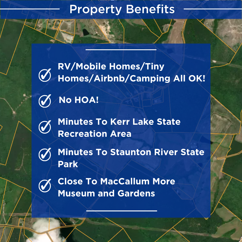 SOLD - 14.88 Acres in Mecklenburg - NO HOA -  NO Restrictions!  RVs Mobile Vacation Rentals Allowed!