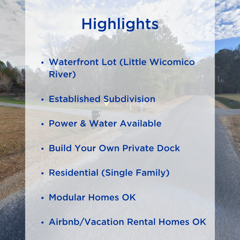 Waterfront Lot – Private Dock Allowed – Modular, Airbnb, Power & Water on-site!