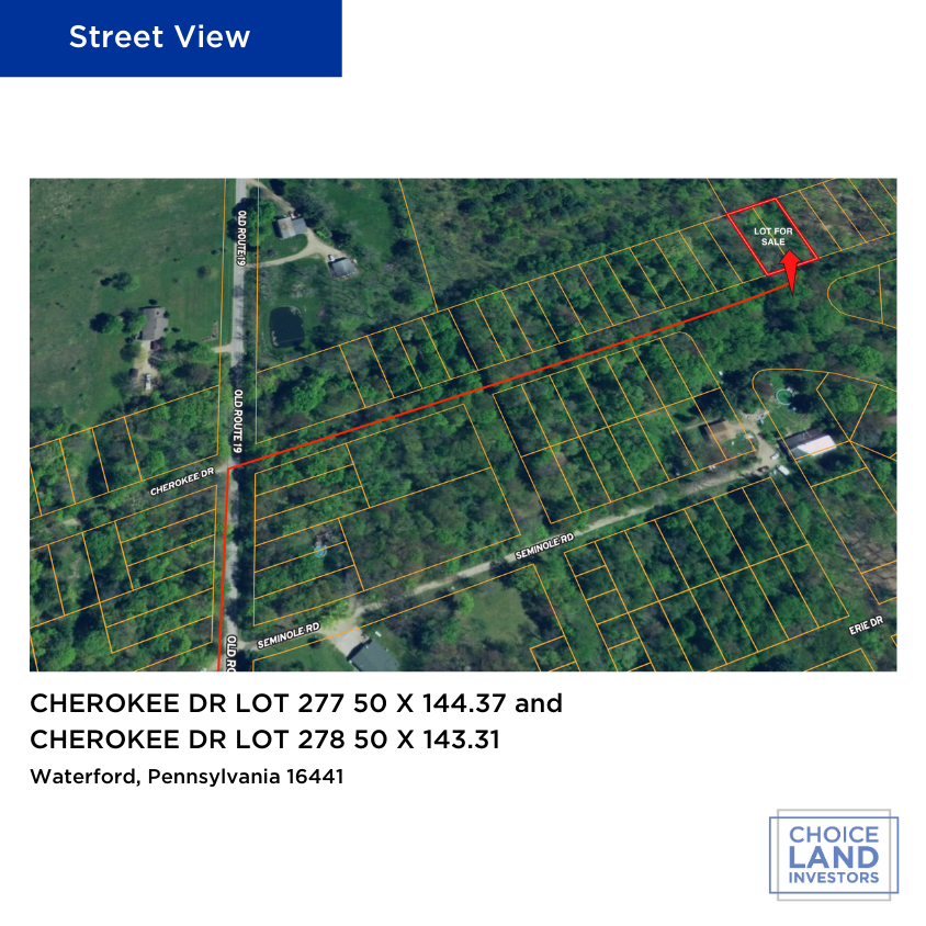 SOLD - .33 Lot - Rare Double Lot Perfect for Camping! Easy Access to French Creek and 20 minutes to Lake Erie!