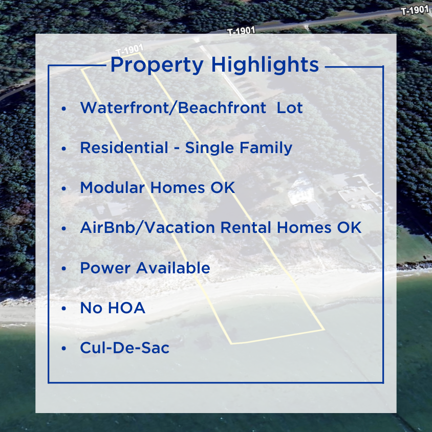 Waterfront Vacant Lot  – Power Ready, NO HOA, AirBnb & Modular OK!