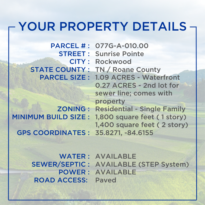 SOLD - Waterfront Lot on Tennessee River - Dock OK