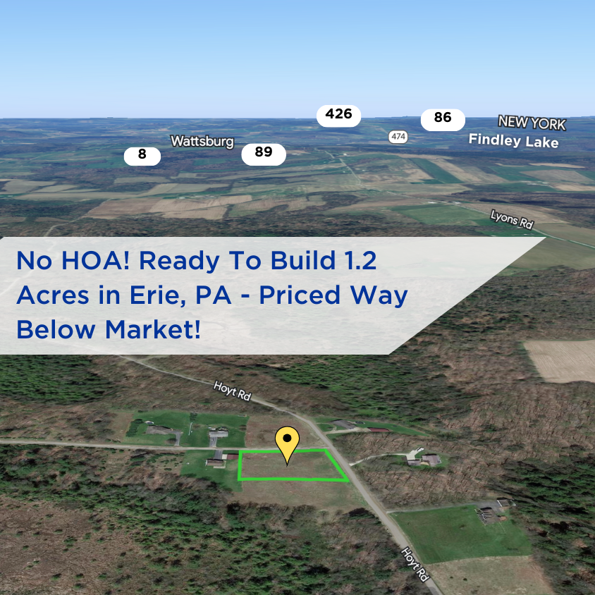 SOLD - No HOA! Ready To Build 1.2 Acres in Erie, PA - Priced Way Below Market!
