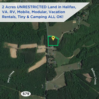 SOLD - 2 Acres UNRESTRICTED Land in Halifax, VA. RV, Mobile, Modular, Vacation Rentals, Tiny and Camping ALL OK!