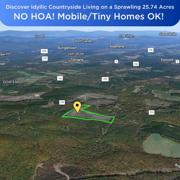 SOLD - Your Idyllic Countryside Living Awaits on a Sprawling 25.74 Acres - NO HOA! Mobile and Tiny Homes OK!
