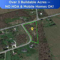 SOLD - Over 3 Buildable Acres -- NO HOA & Mobile Homes OK!